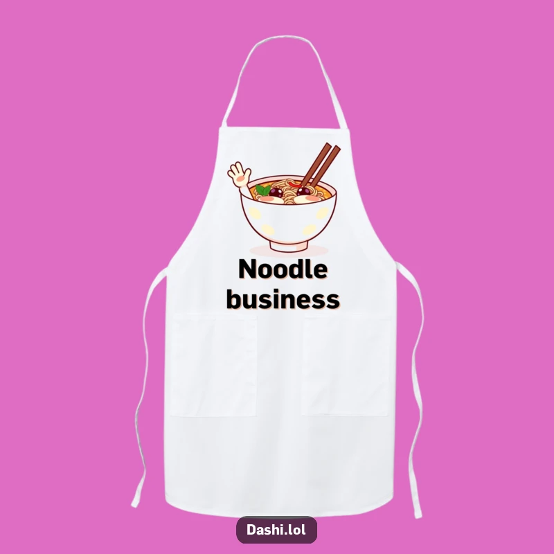 Funny Ramen Wave Apron: Cook with Smiles & Greetings!