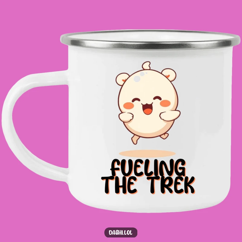 Funny Dumpling Run Camping Mug: Adventure with a Bite!