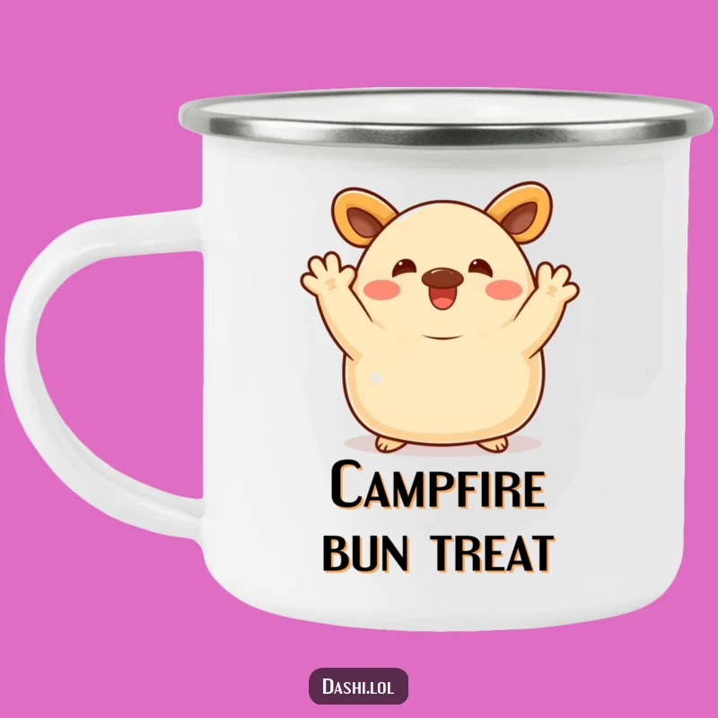 Funny Bao Bun Camping Mug: Outdoor Waves, Perfect Humorous Gift!