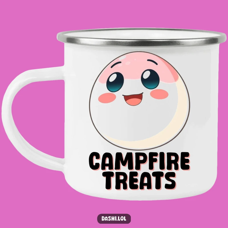 Funny Bouncing Mochi Camping Mug: Adventure with a Bounce!