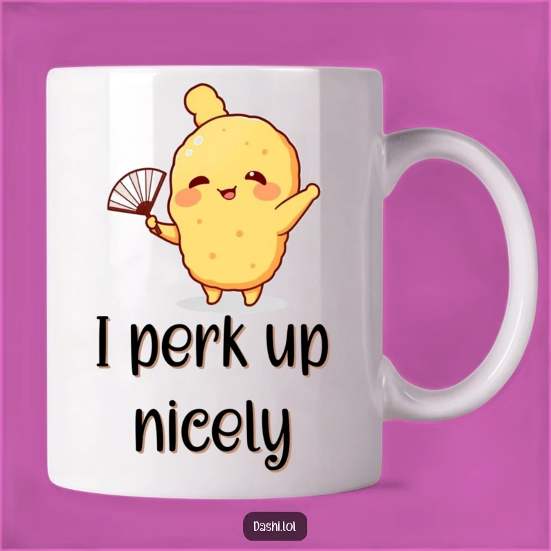 Funny Tempura Fan Mug: Hilarious Japanese Snack Gift for Foodies