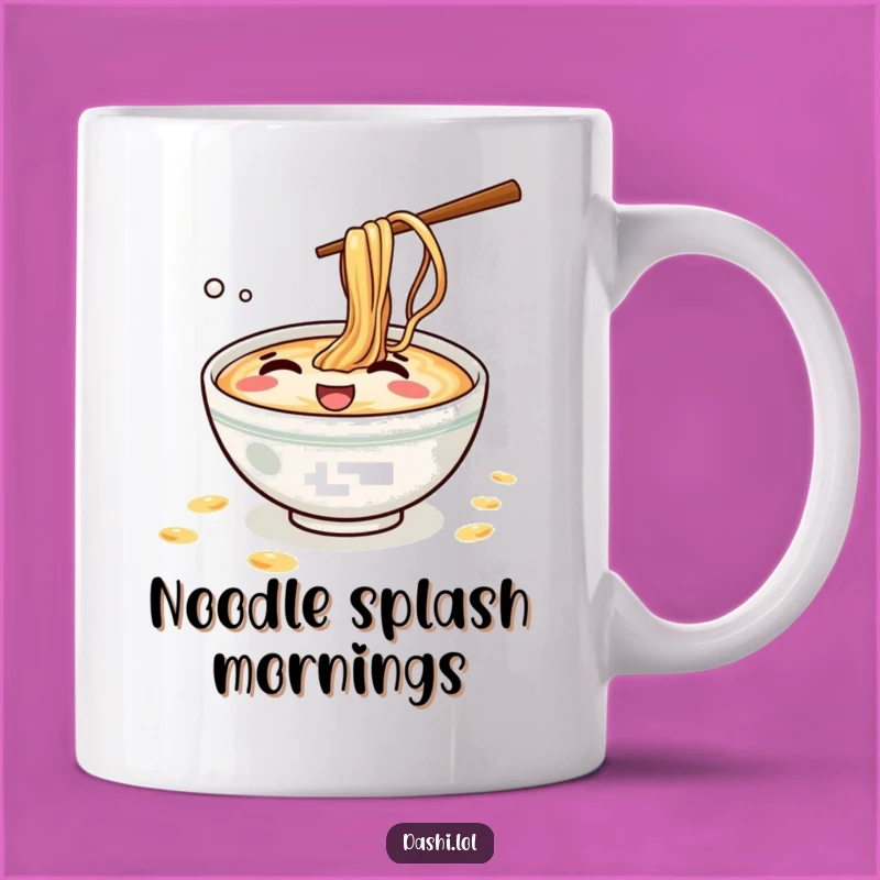Funny Ramen Mug: Mischievous Giggling Character, Perfect Humorous Gift!