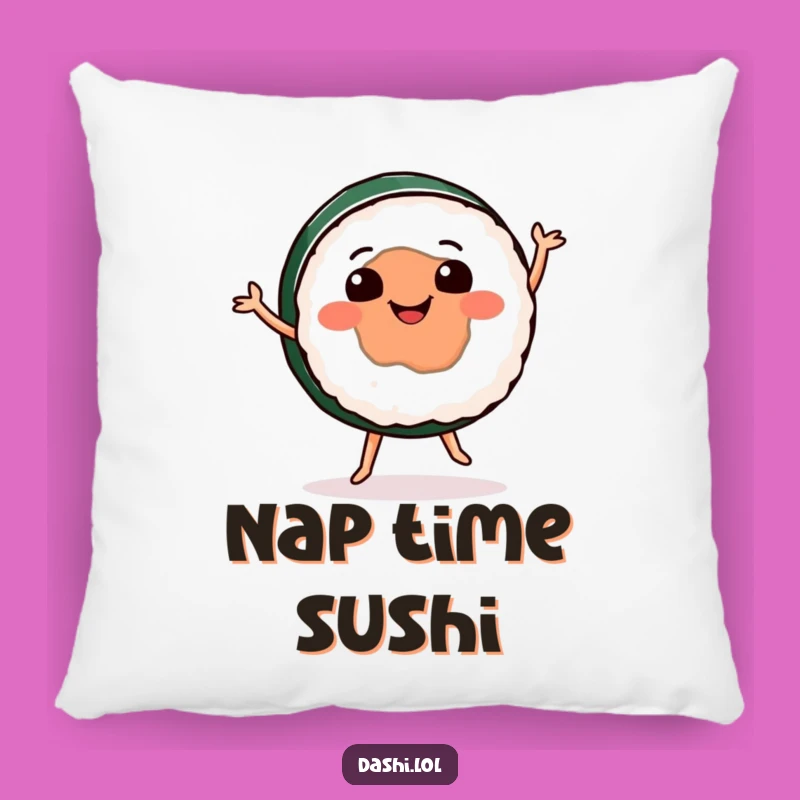 Funny Sushi Dance Pillow: Cuddle Up with Joyful Bites!