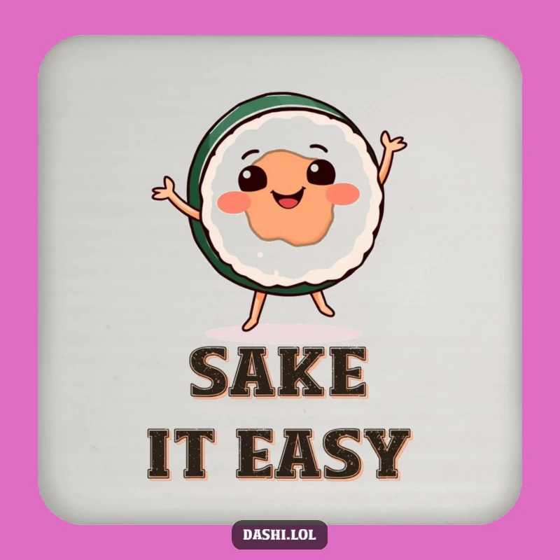 Funny Sushi Dance Coasters: Protect Surfaces with a Smile!
