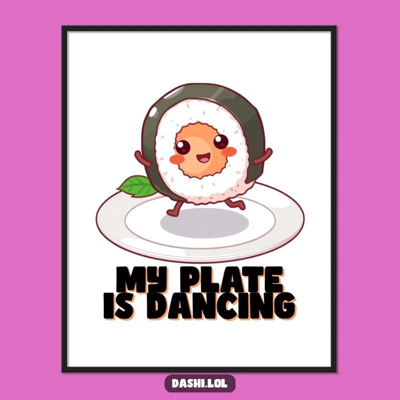 Funny Sushi Skipper Poster: Whimsical Wall Art & Hilarious Foodie Gift