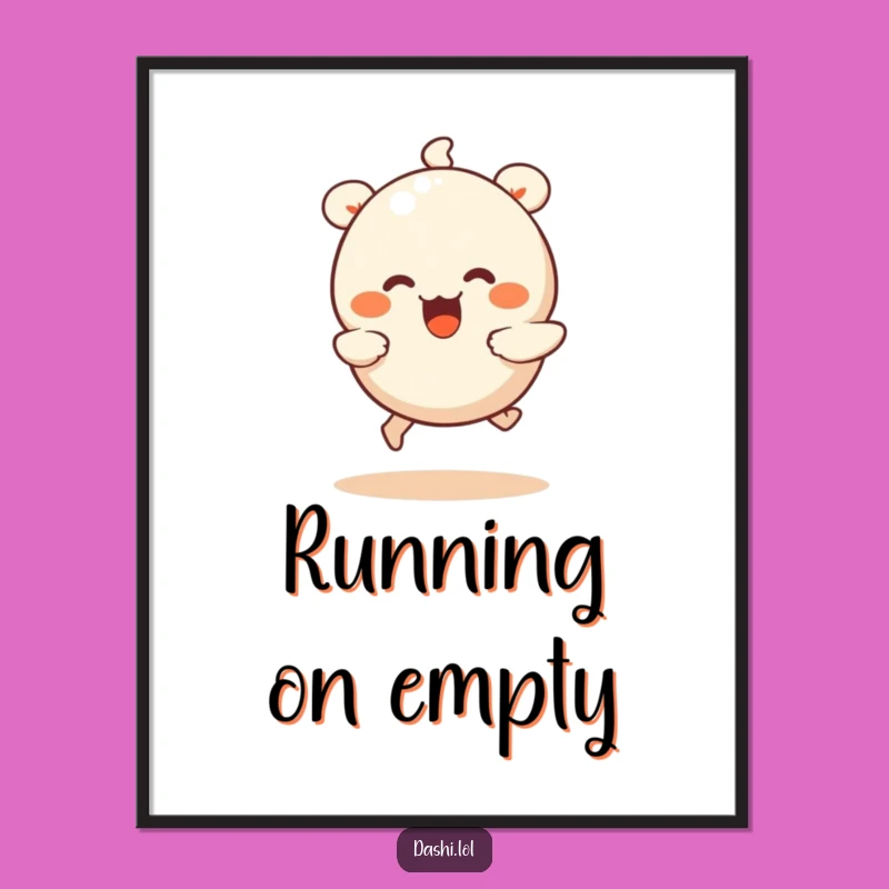 Funny Dumpling Run Poster: Add a Dash of Joyful Art!