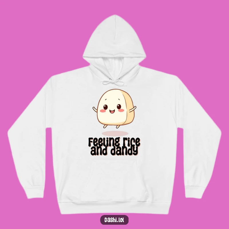 Funny Onigiri Jump Hoodie: Cozy Rice Ball Character, Perfect Humorous Gift!