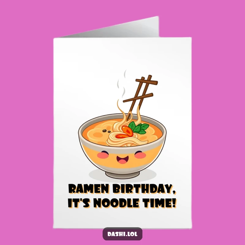 Funny Free Printable Birthday Card: Ramen Juggler, Deliciously Hilarious Gift