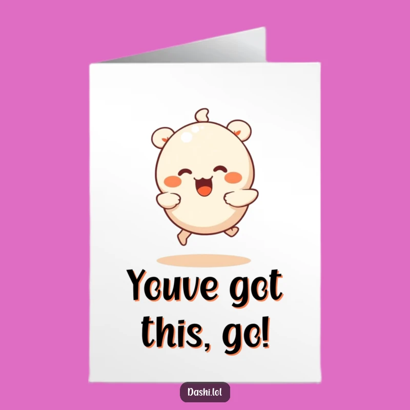 Free Printable Congrats Card: Humorous Dumpling Dash Downloadable Gift