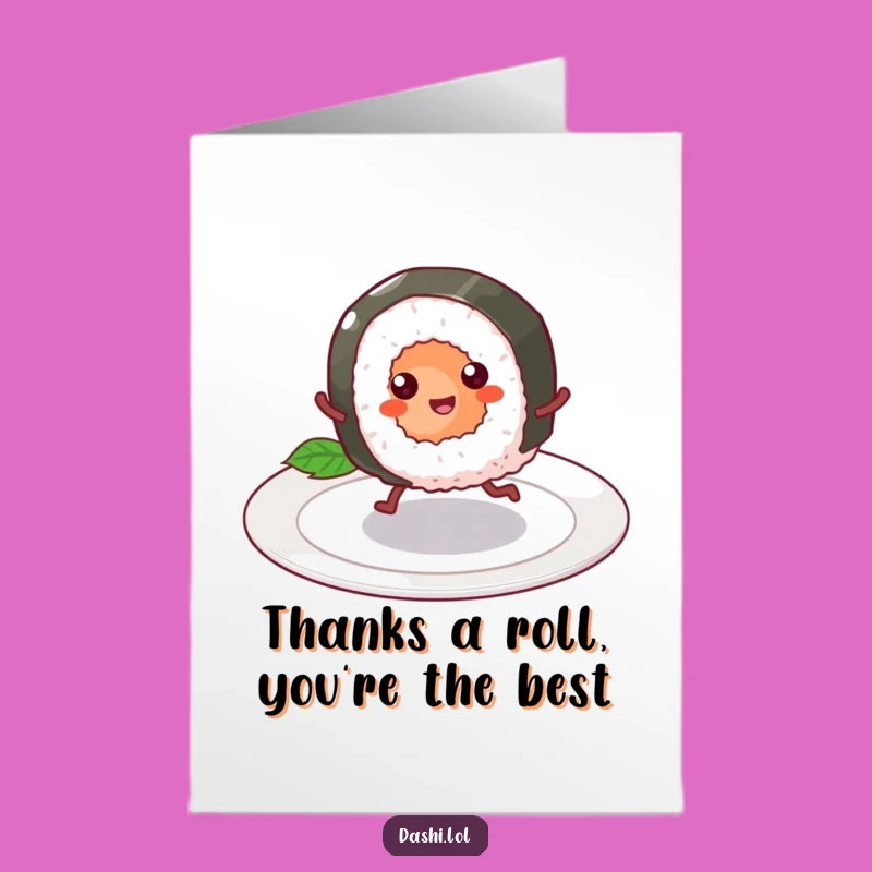 Funny Free Printable Thank You Card: Skipping Sushi, Downloadable Gratitude