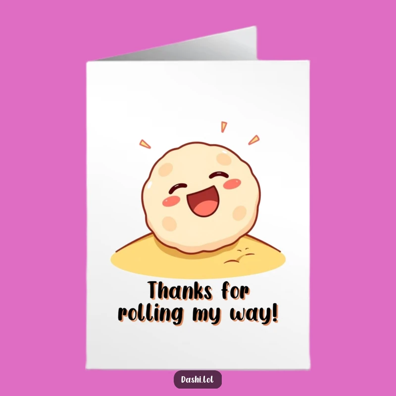 Free Printable Thank You Card: Laughing Takoyaki Gratitude, Whimsical Downloadable Gift for Thanks
