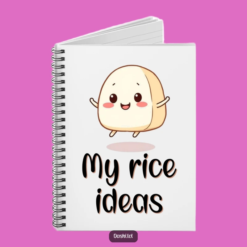 Funny Onigiri Jump Notebook: Jot Down Ideas with Joyful Rice Ball!