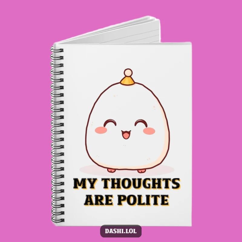 Funny Onigiri Bow Notebook: Hilarious Journal for Polite Thoughts