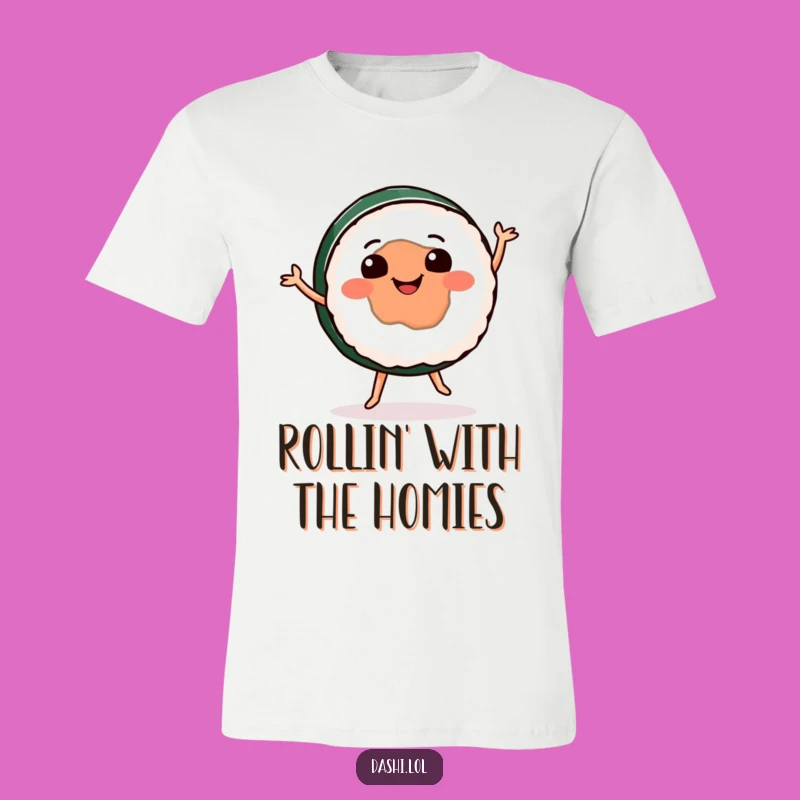 Funny Sushi Dance T-Shirt: Wear Your Joy Like a Happy Foodie!