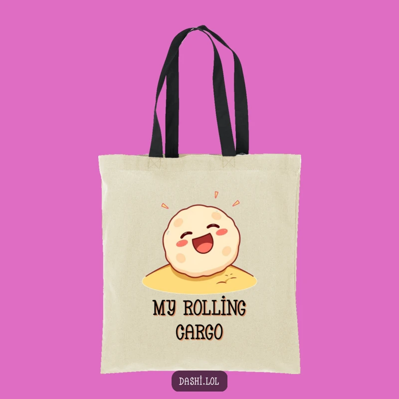 Funny Takoyaki Tote Bag: Stylish Rolling Character, Perfect Humorous Gift!